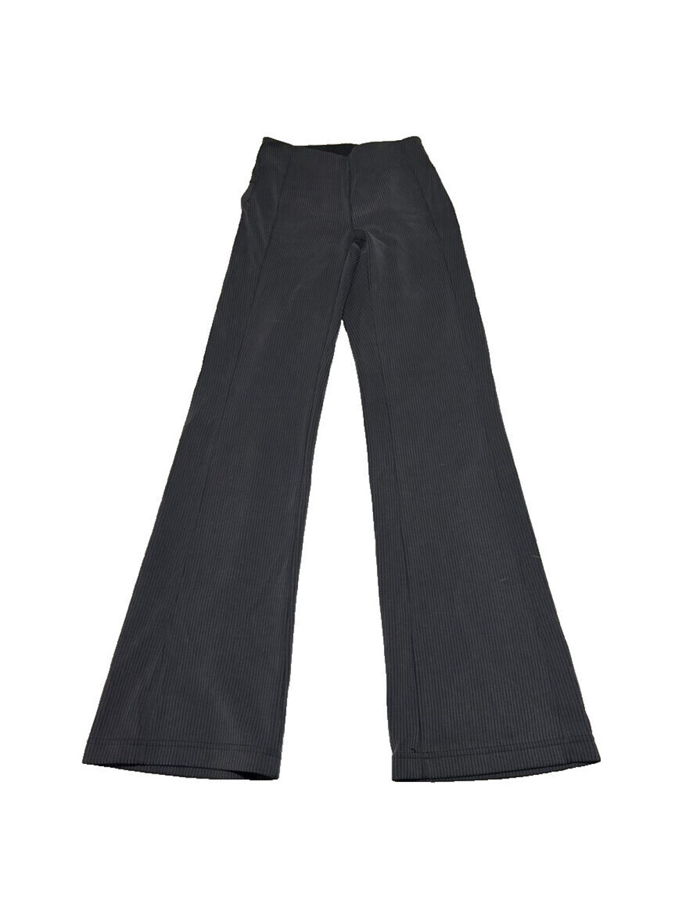 Lululemon Ribbed Softstreme Flared Pants Regular Black Size 4 33” Inseam Yoga